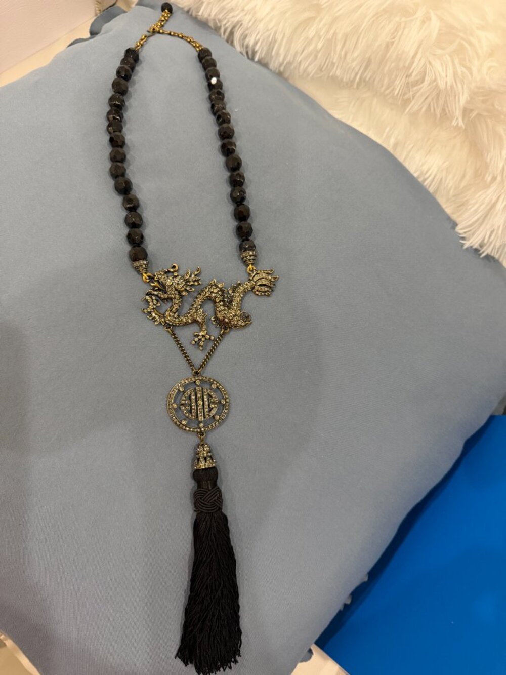 Heidi Daus Chinoiserie Dragon Tassel Necklace - Picture 3 of 17